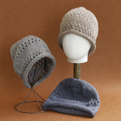 Winter Wool Knitted Beanies Cap for Women Autumn Winter Warm Slouchy Hat