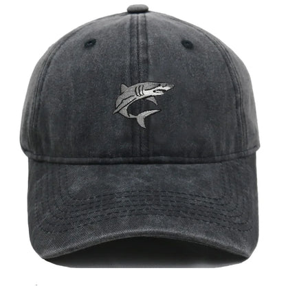 Shark Embroidery Design Baseball Cap