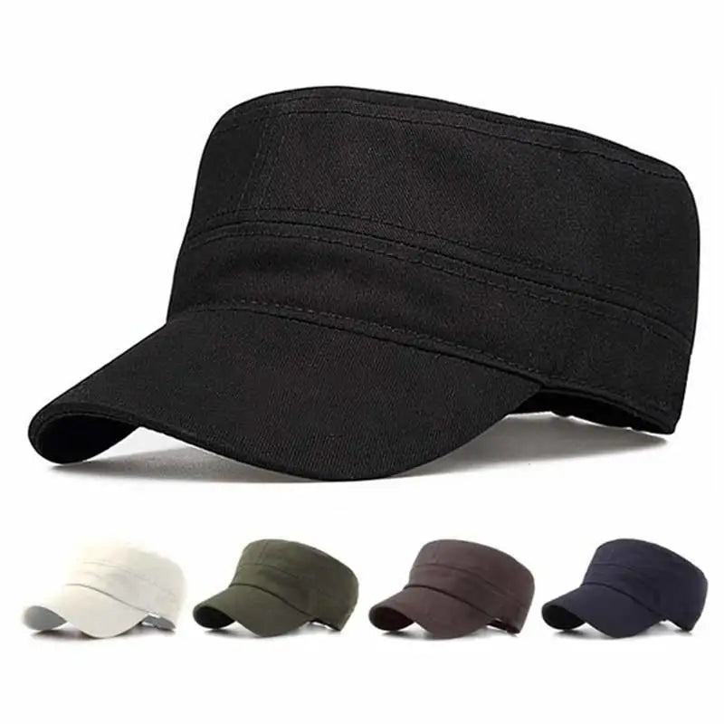 Solid Color Unisex Hats Simple Casual Sunshade Flat Top Hat