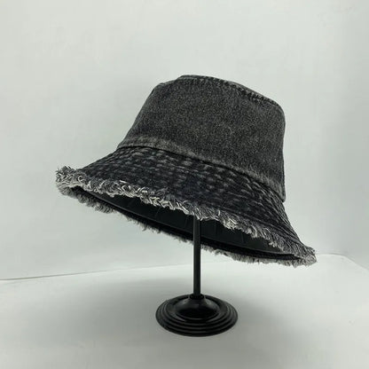 Women Fashion Retro Denim Washed Fisherman Cap