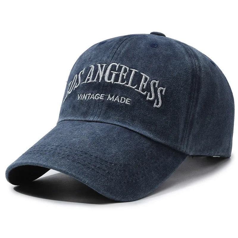 Vintage Distressed ”LOS ANGELESS“ Embroidered Baseball Cap