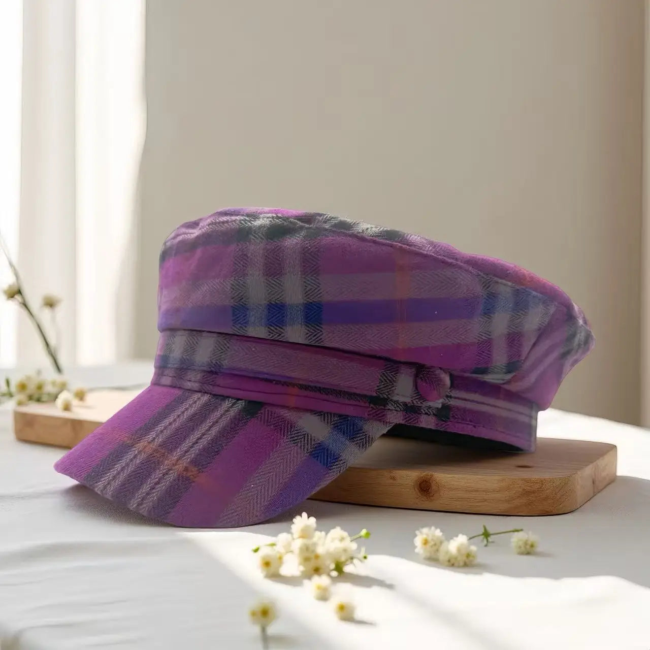 New Sweet Violet Polyester-Cotton Captain Hat