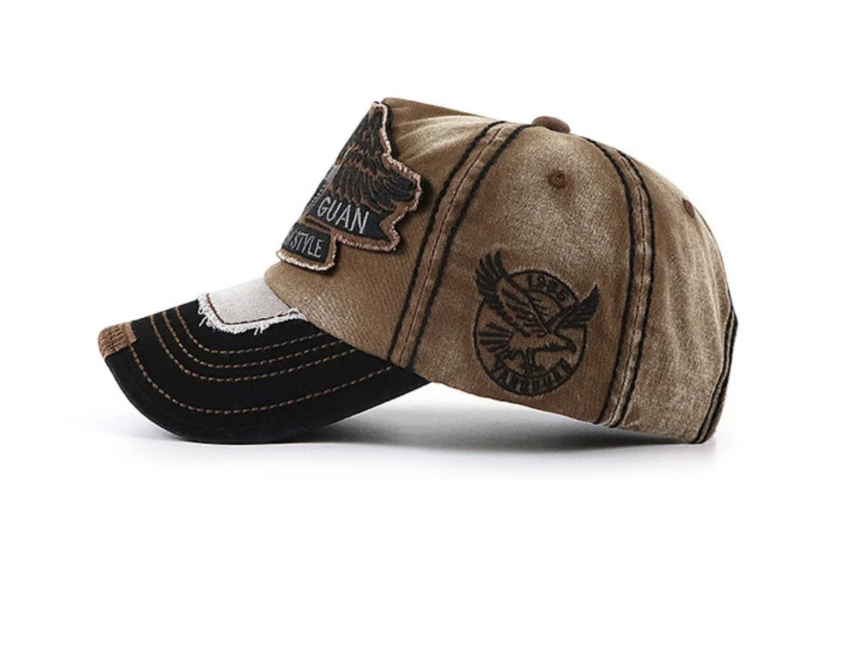 Vintage Washed Embroidered Baseball Cap Fashion Hat for Men And Women