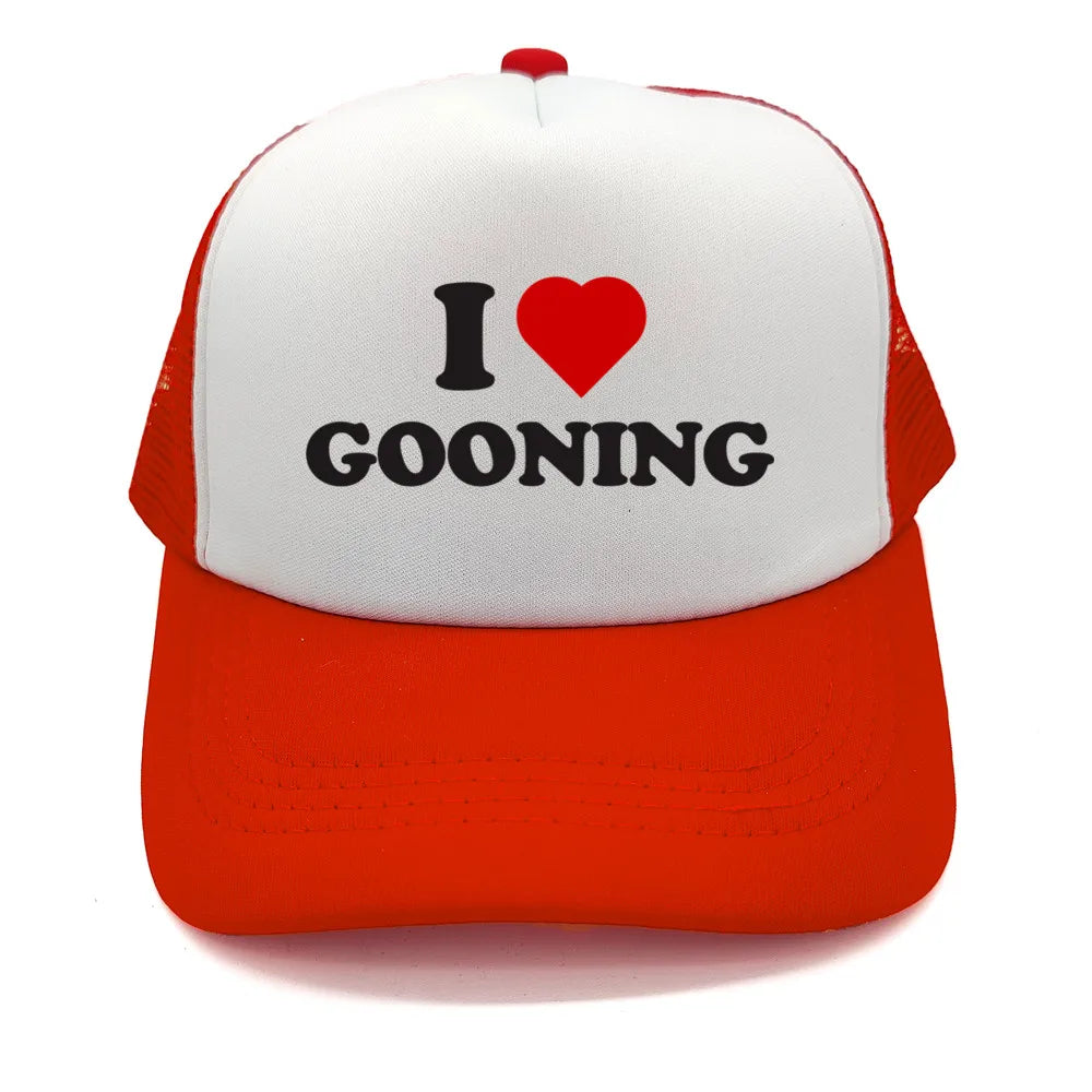 Funny I Love Gooning Baseball Caps Cool Summer Men Mesh