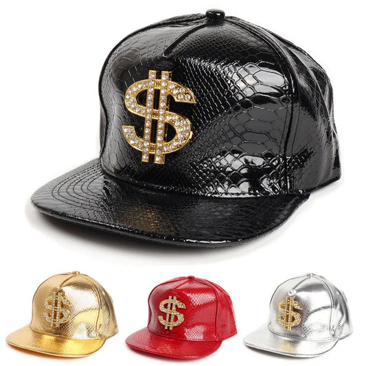 Rhinestone Dollar Baseball Cap Men