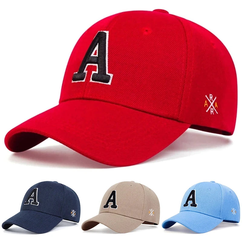 Baseball Hat A Letter Side AR Embroidery Outdoor Leisure Sports