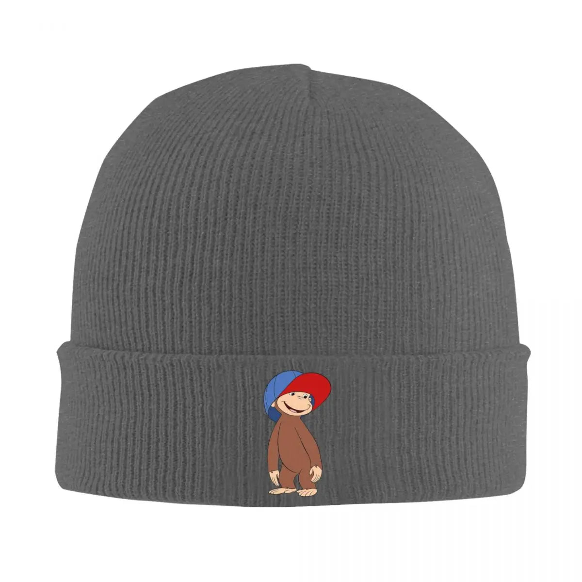 Anime Curious George Monkey Warm Knitted Cap Winter Knit Bonnet Hat