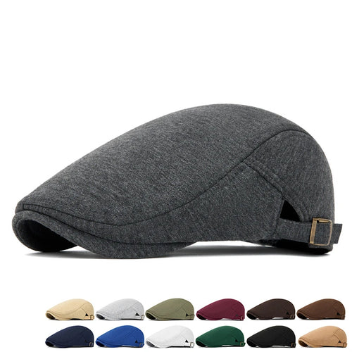 Cotton Adjustable Newsboy Caps Men Woman Casual Beret