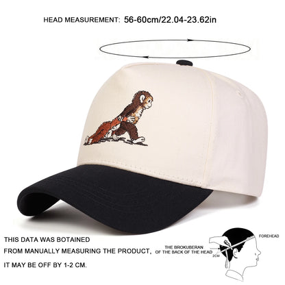 Unisex Monkey Embroidery Baseball Caps Spring Autumn