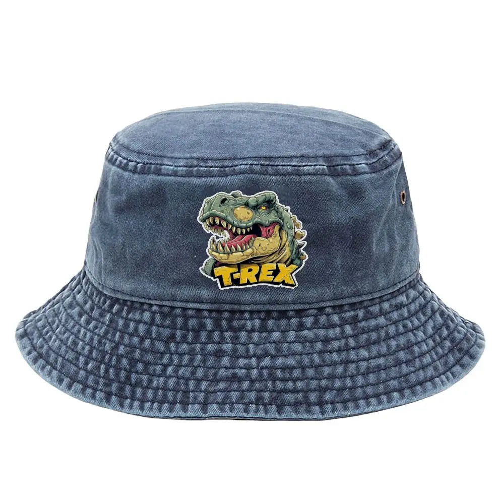 2026 Jurassic Park Bucket Cap Distressed Hats Cap Dinosaur Men Retro Outdoor