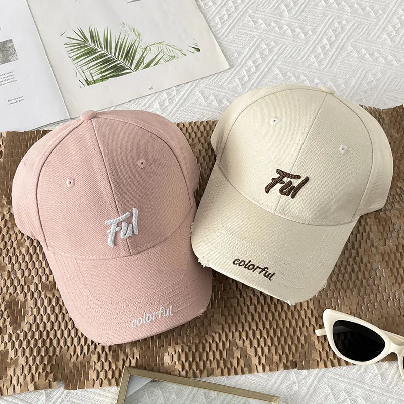 Women's Casual Versatile Broken Hole Hardtop Baseball Cap Men's