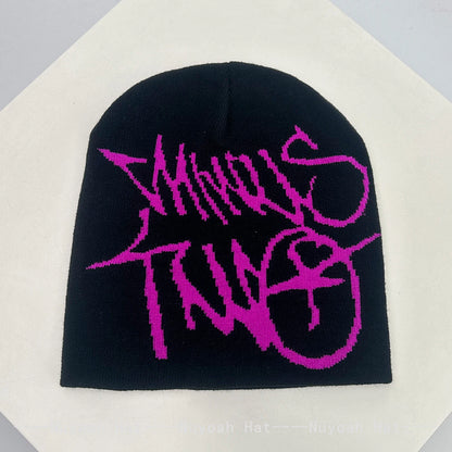 New Men Women American Street Jacquard Letters Knitted Hats