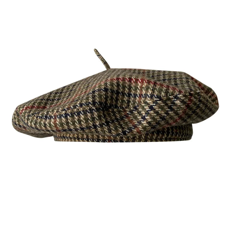 Unisex Vintage Plain Adjustable French Berets Wool Spring Winter Beanie Hat