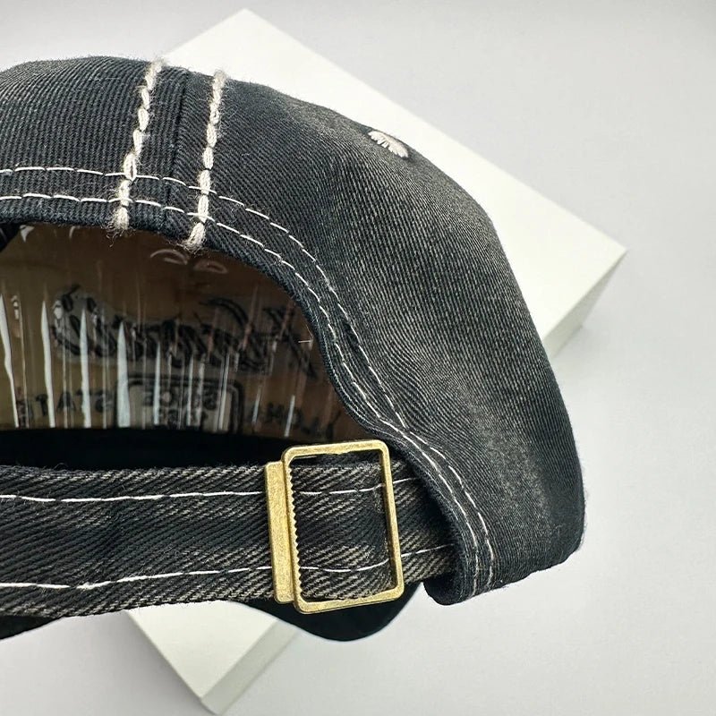 Korean Vintage Washing Men Women Baseball Hats Cotton Snapback Caps