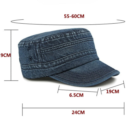 Cotton Denim Baseball Hat Male Female Adjustable Army Military Flat Top Cap