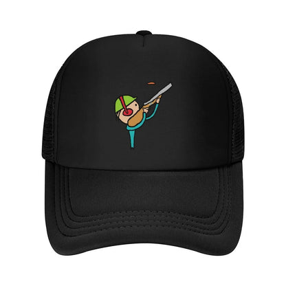 Clay Pigeon Trap Shooting Baseball Cap Bobble Hat