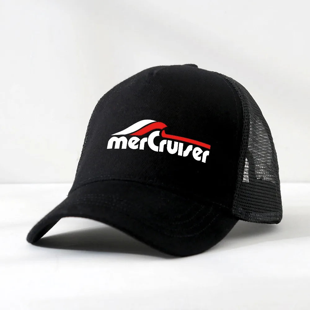 Mercruiser Boating Boat Outboard T Shirt Men Summer Baseball Cap Man