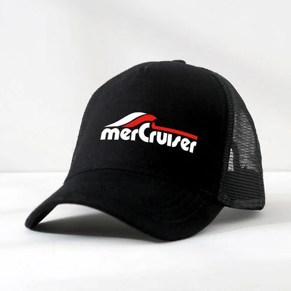 Mercruiser Boating Boat Outboard T Shirt Men Summer Baseball Cap Man