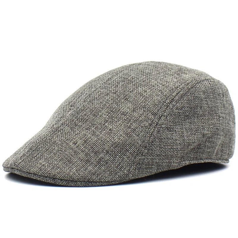 Solid Color Breathable Unisex Short Brim Beret Spring Summer