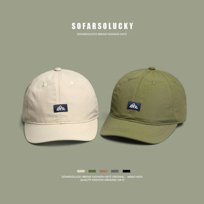 Retro Short-Brimmed Hat men's Summer Quick-Drying Outdoor Sports Parasol Thin Short-Brimmed Baseball Cap
