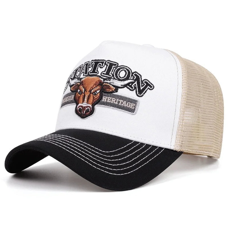 Unisex Summer Fishing Cap Breathable Mesh Trucker Hat Men Women