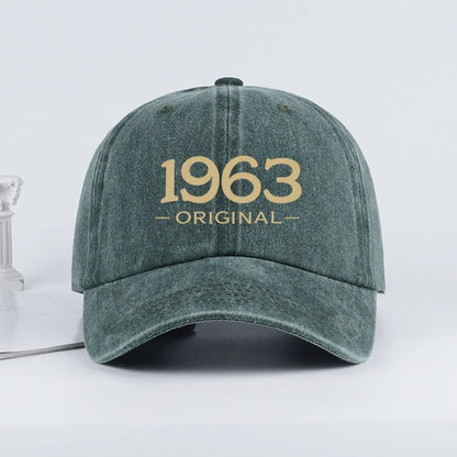 Retro 1963 Original Printed Washed Baseball Cap