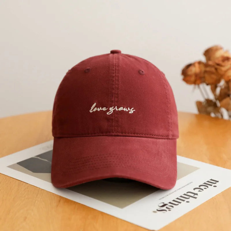 Retro Letter Embroidered Baseball Cap