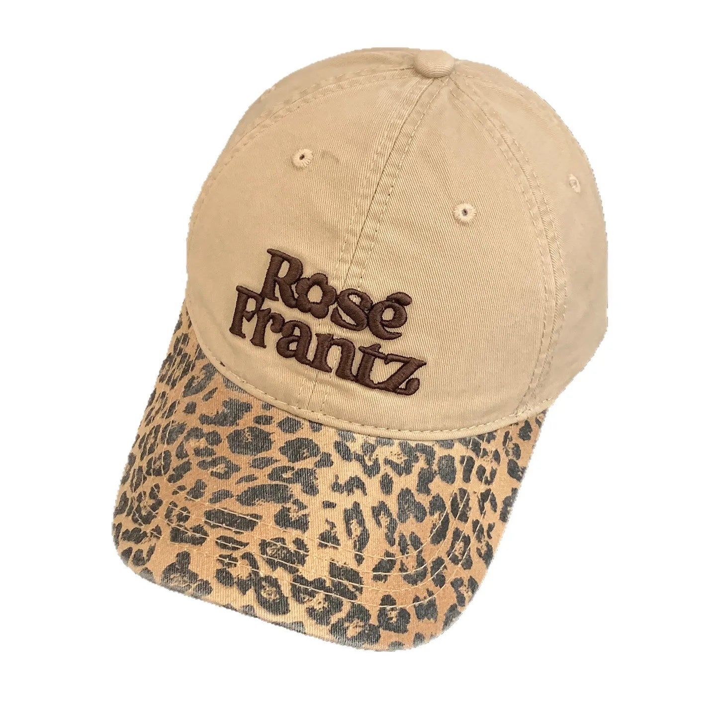 Vintage Leopard Print Brim Baseball Cap
