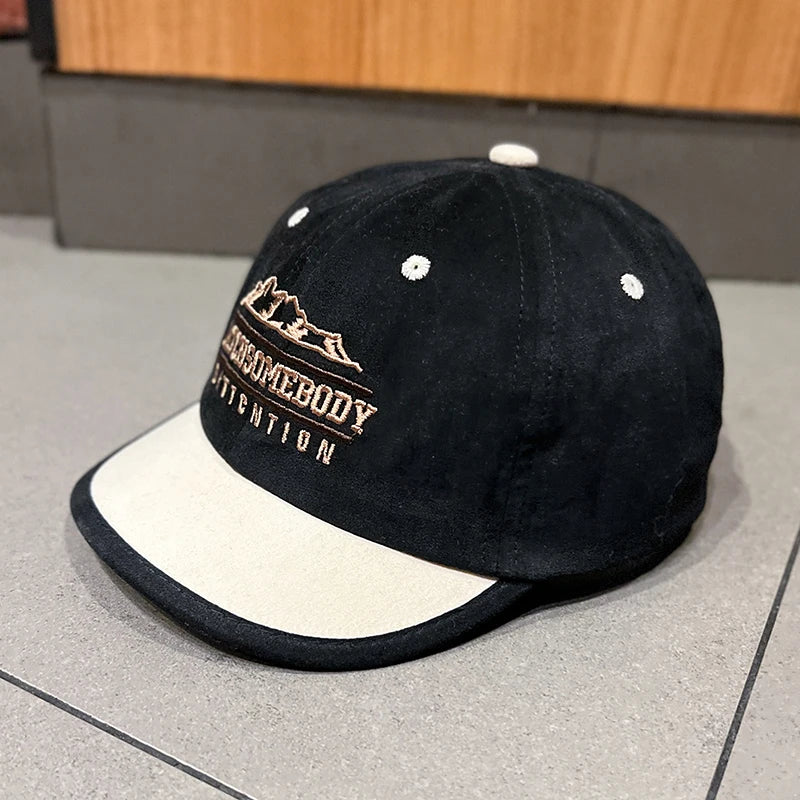 Quick-Drying Unisex Retro Baseball Cap With Adjustable Short Brim