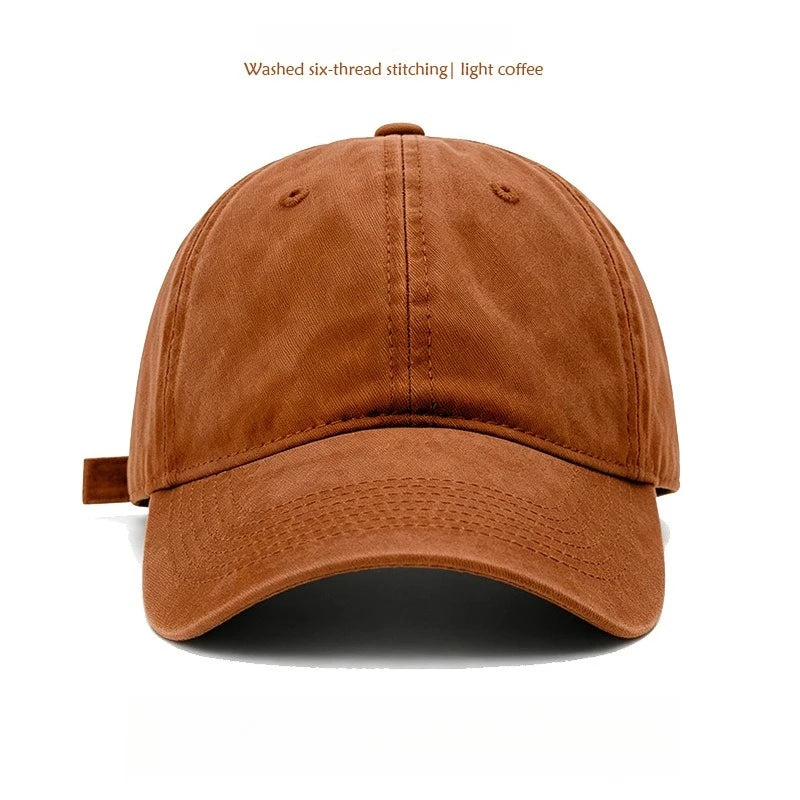 Washed Cotton Solid Dad Hat Unisex Baseball Cap