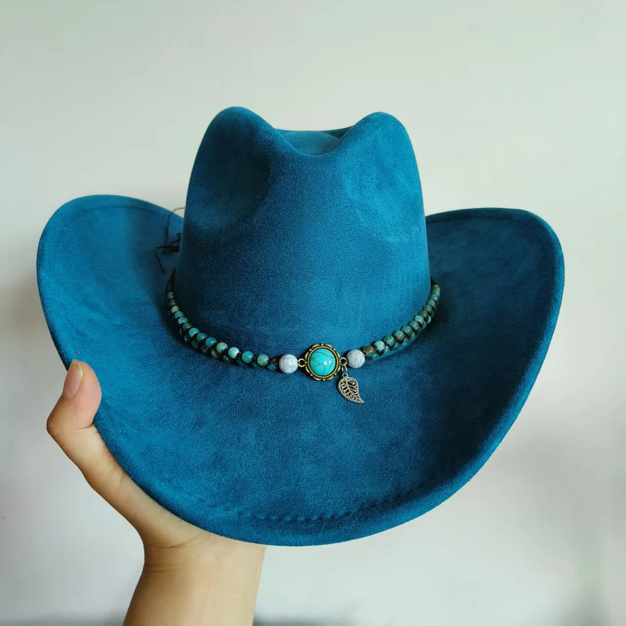 New Western Cowboy Hat Men Suede Hat Wide Brim Cowboy Hat Knight Hat