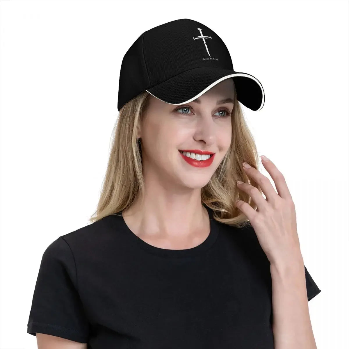 Jesus Cross Three Nails Christian Vintage 1 Cross 3 nails 4 Baseball Cap Icon Gentleman Hat Hats