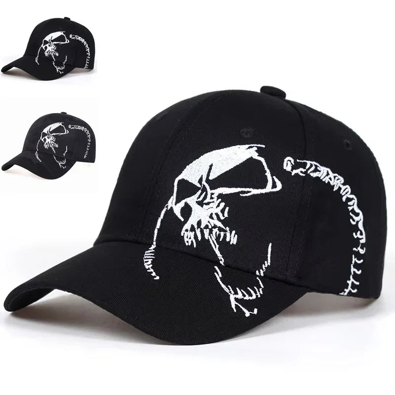 Unisex Skeleton Embroidery Baseball Caps Outdoor
