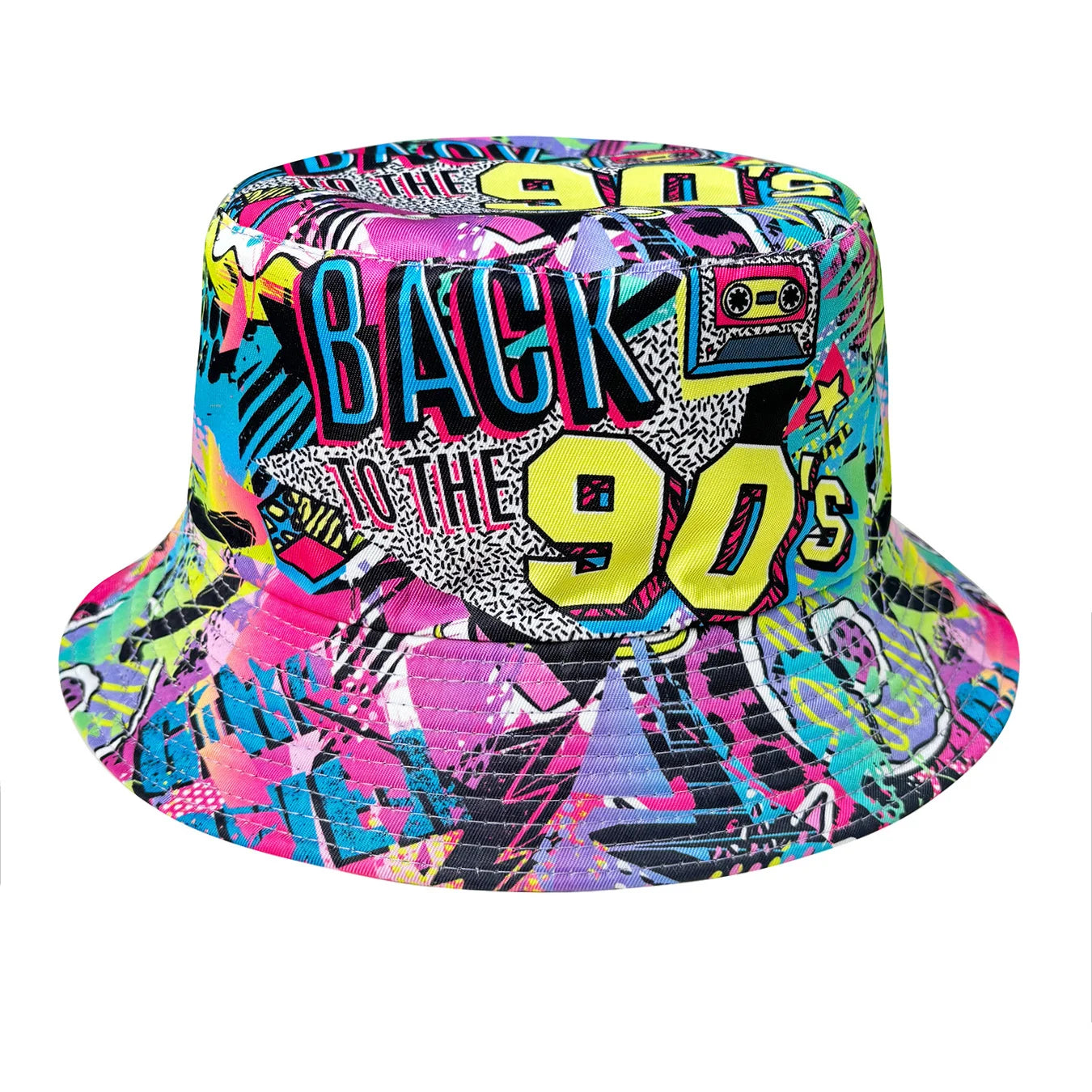 Abstract Graffiti Art Back90S Colorful Printed Bucket Hat