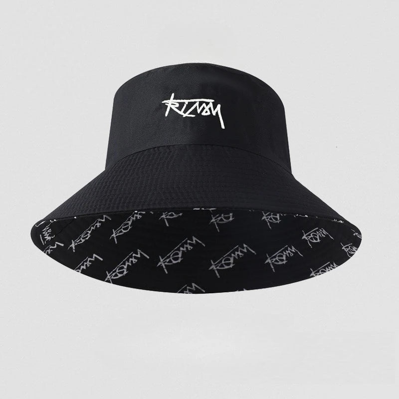 Summer Big Head Letter Bucket Hat For Men Women Korean Fisherman Hat