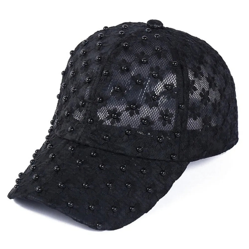Fashion Mesh Floral Baseball Cap
