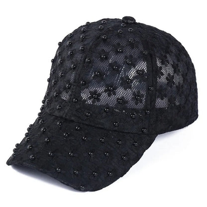 Fashion Mesh Floral Baseball Cap