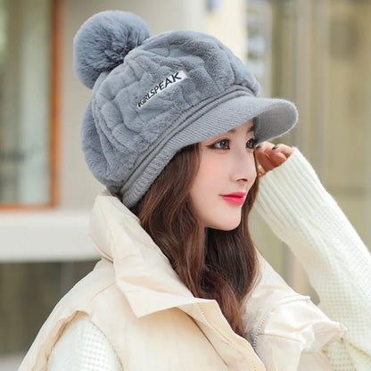 New Keep Warm Knitted Hat Windproof Thickened Ear Protection Hat