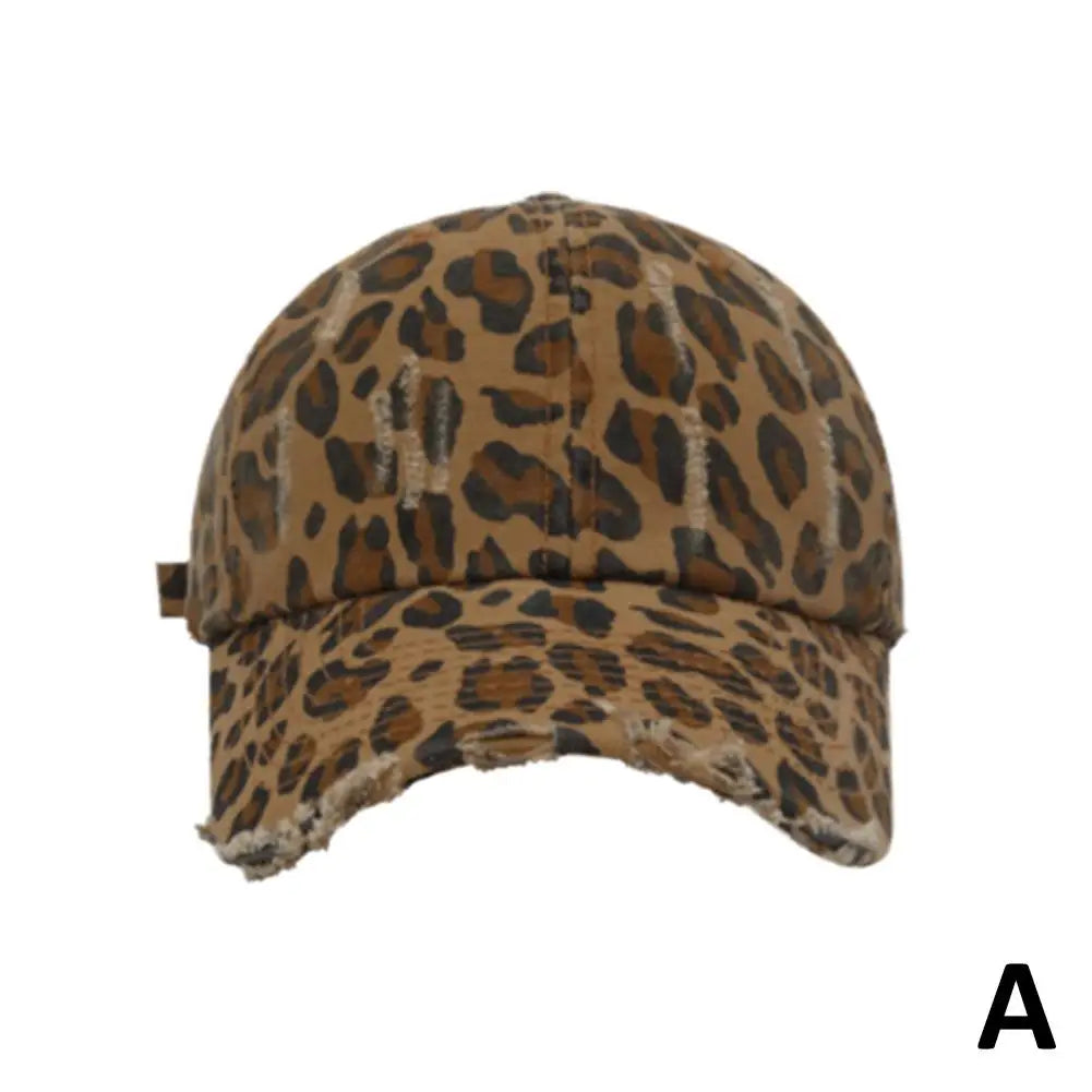 Unisex Leopard Print Baseball Caps Spring Autumn Outdoor