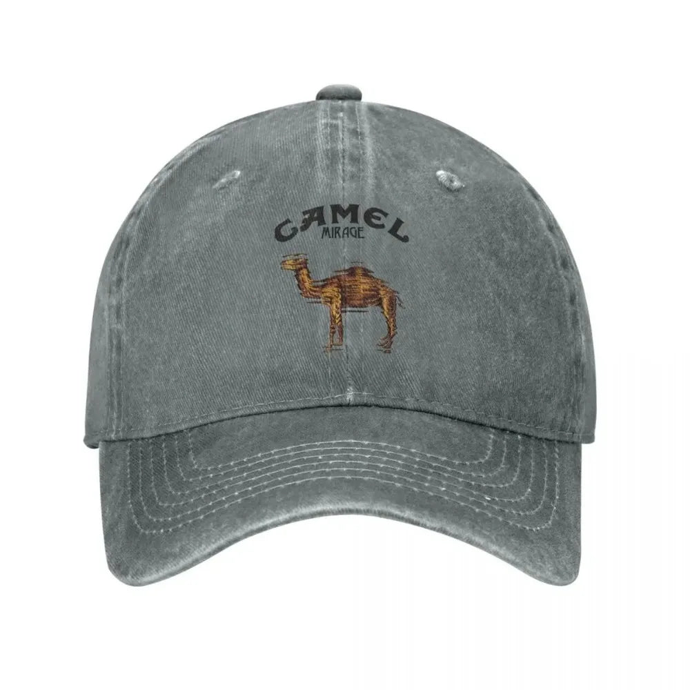 Camel Accessories Men Women Trucker Hat Animal Distressed Washed Caps Hat