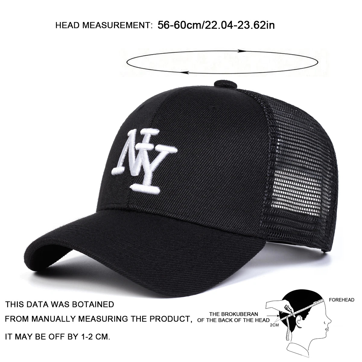 Unisex Letter Embroidery Baseball Net Caps Spring and Summer