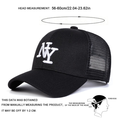 Unisex Letter Embroidery Baseball Net Caps Spring and Summer