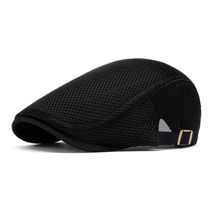 Perforated Mesh Bucket Hat Breathable Beret Women's Korean Style