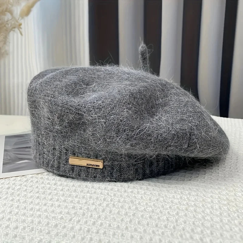 Women's Fashion Beret, Solid Color, Breathable & Elastic
