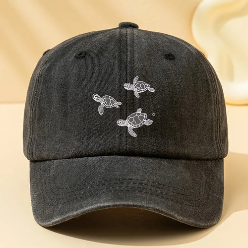 Turtle Print Unisex Baseball Cap with Outdoor