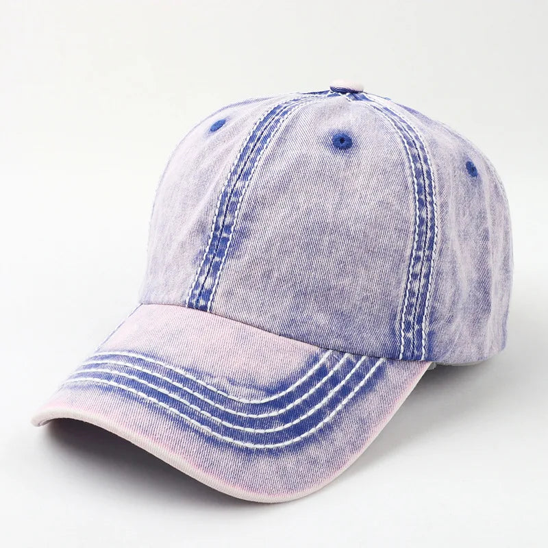 New Custom Logo Unisex Baseball Cap Vintage Distressed Washed Cotton