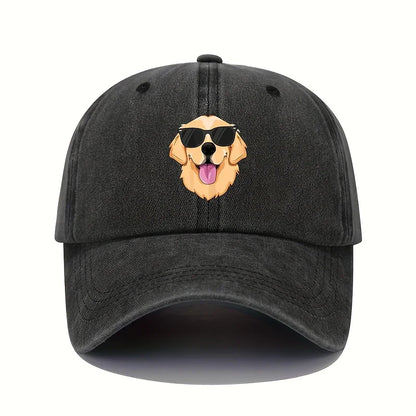 Fun Dog Print Baseball Cap with All Season Sun for Men and Women