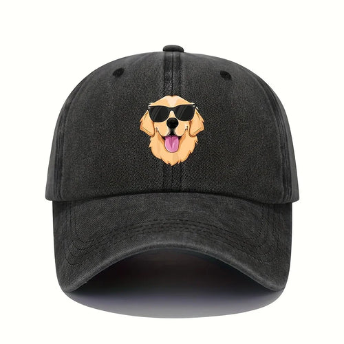 Fun Dog Print Baseball Cap with All Season Sun for Men and Women