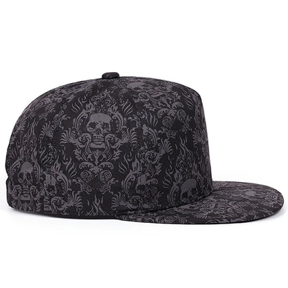 Baseball Hat Full Skull Print Street Hip Hop Hat Outdoor Daily Decoration Hat