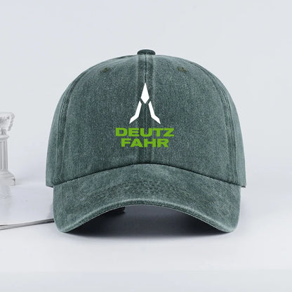 Deutz Farm Logo Printed Washed Baseball Cap Soft Comfortable Breathable Adjustable Retro Farm Style